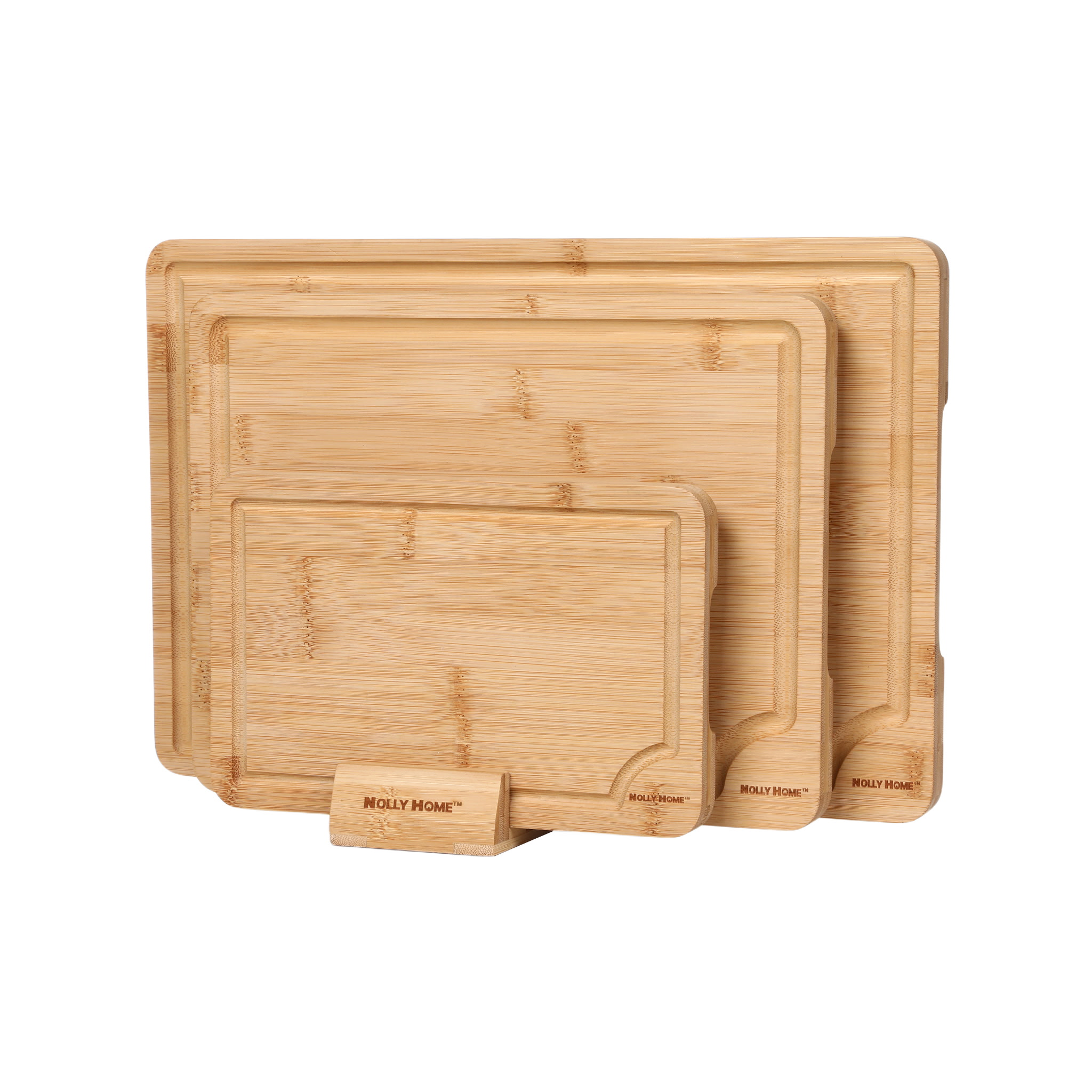 Premium Bamboo Cutting Board Set (4-Piece)