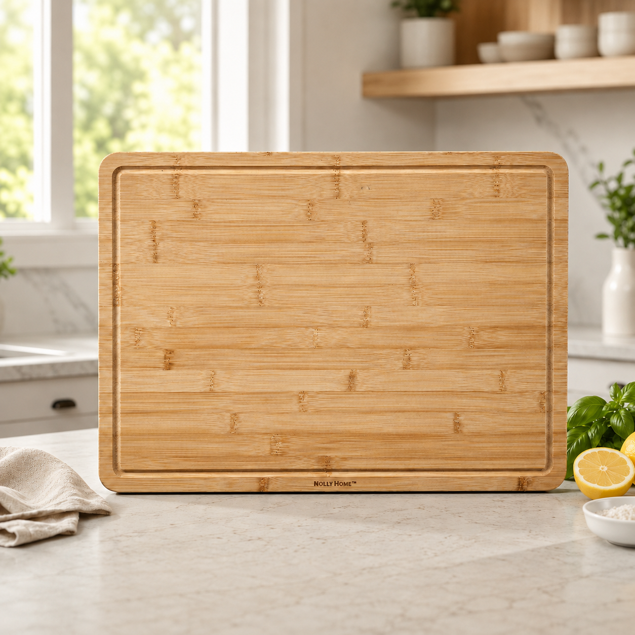 Premium Large Bamboo Cutting Board